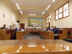 La sala consiliare del comune di Orta Nova, foto di Luca Caporale